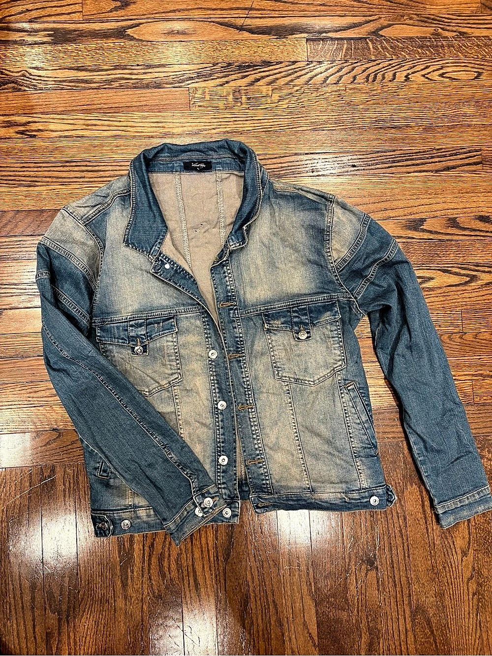 Violent Rose Embroidered Denim Jacket Size XL